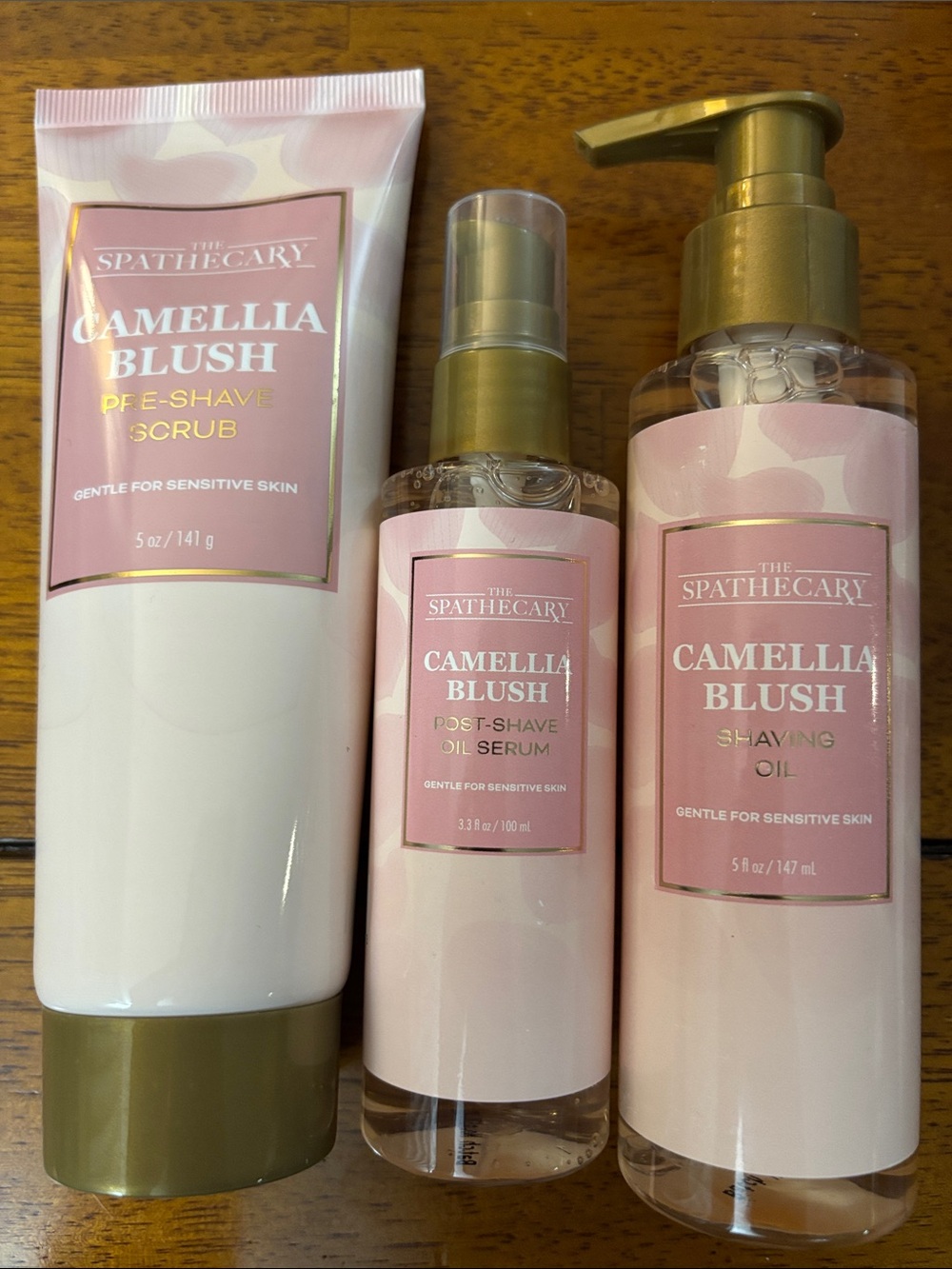 The Spathecary Camellia Blush Shaving & Post-Shave Set - Pink